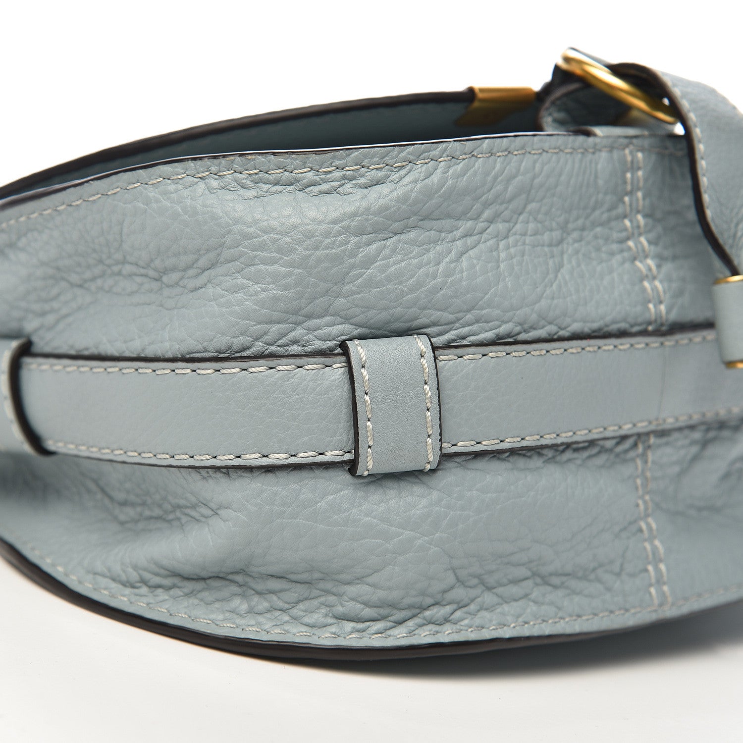 Chloe Calfskin Mini Marcie Round Crossbody Bag Faded Blue 9 of 12