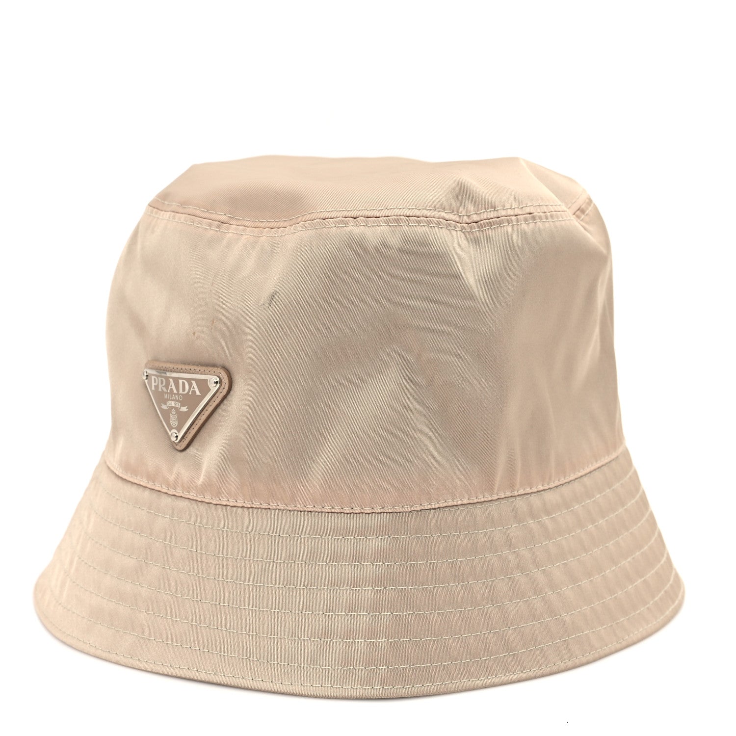 Prada Re-Nylon Metal Triangle Logo Bucket Hat M Cammeo 1 of 8