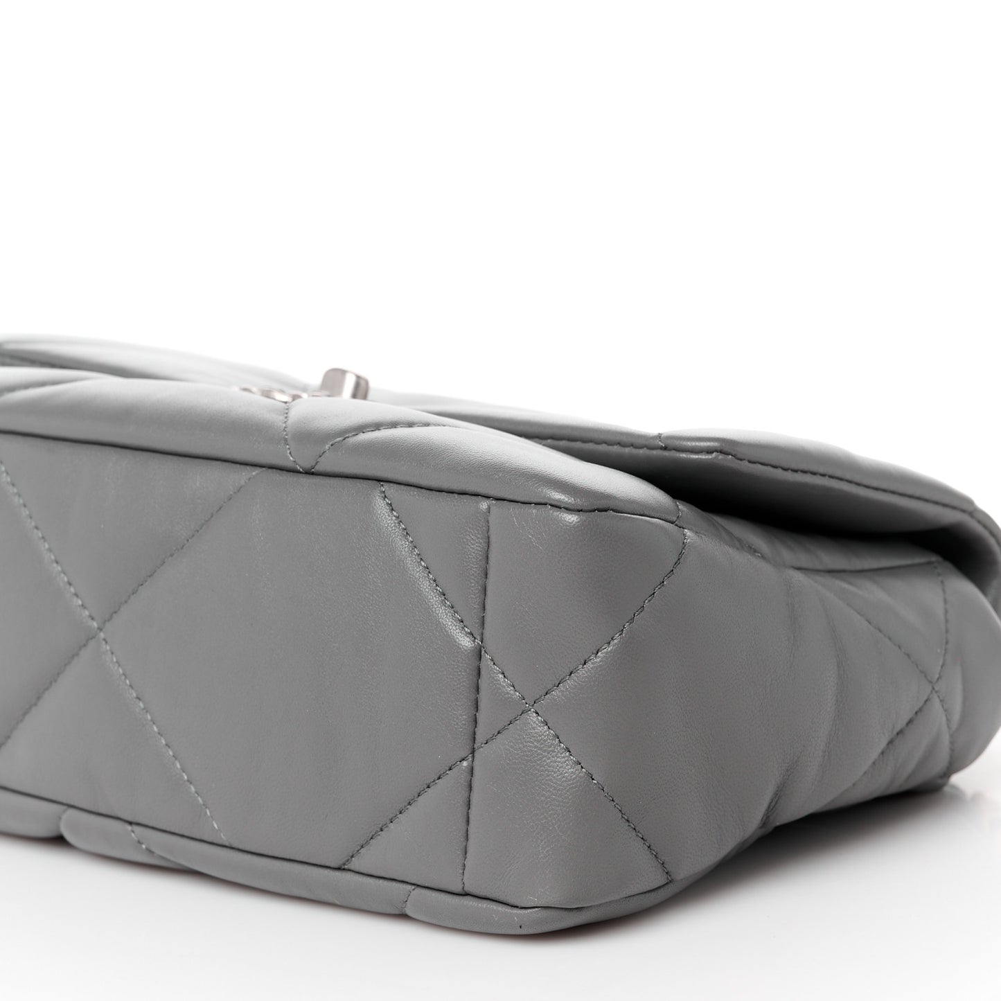 Lambskin Quilted Medium Chanel 19 Flap Dark Grey