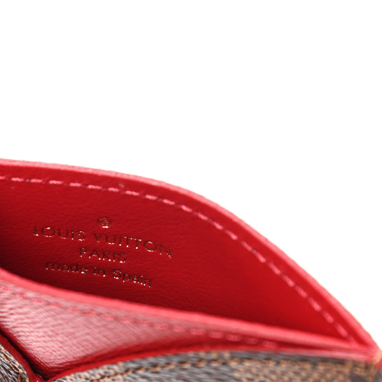 Damier Ebene Caissa Card Holder Cherry