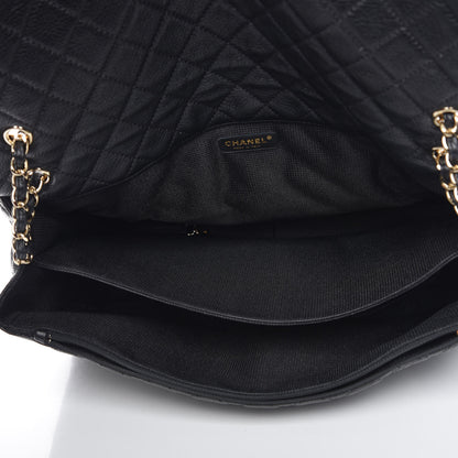 Chanel Calfskin Quilted XXL Travel Flap Bag Black 5 of 9