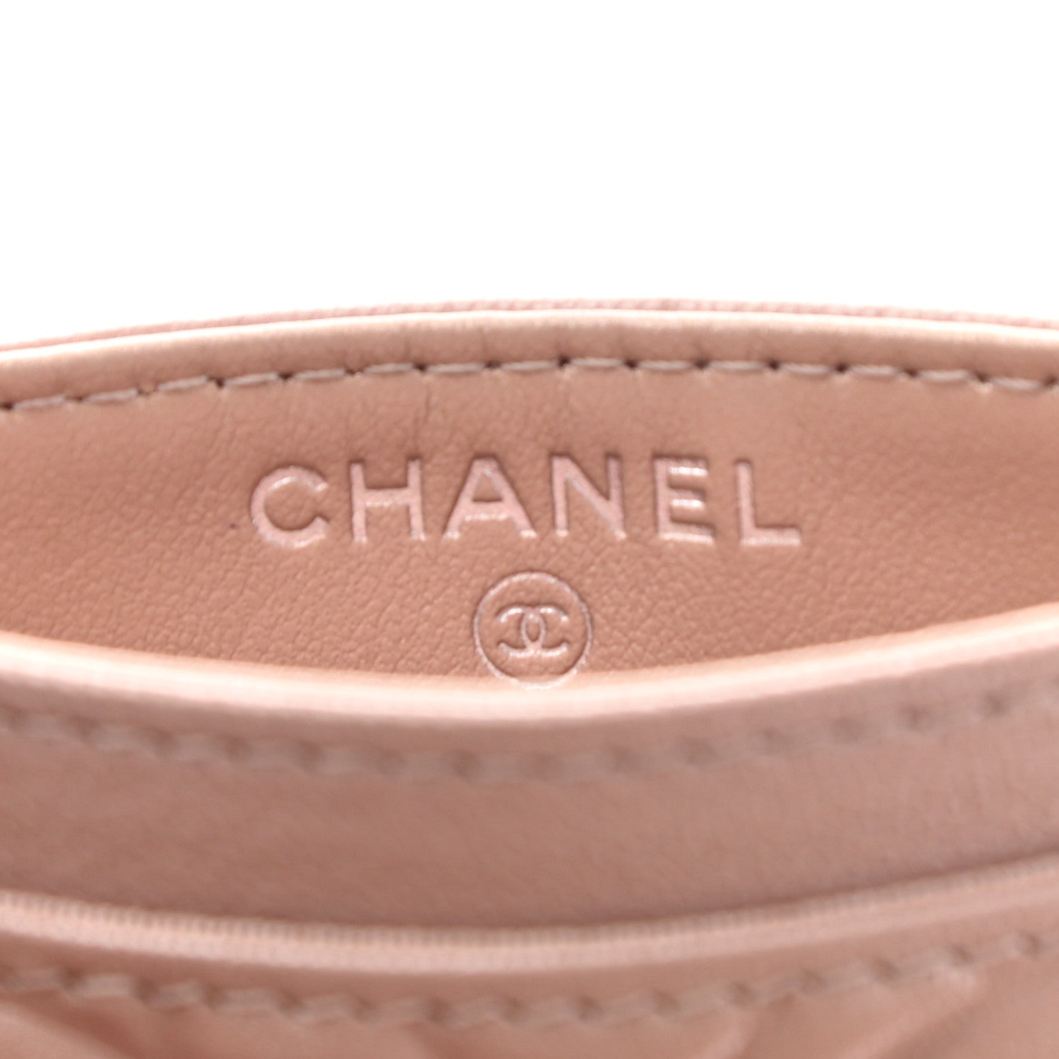 Chanel Goatskin Camellia Embossed Card Holder Light Pink 6 of 12