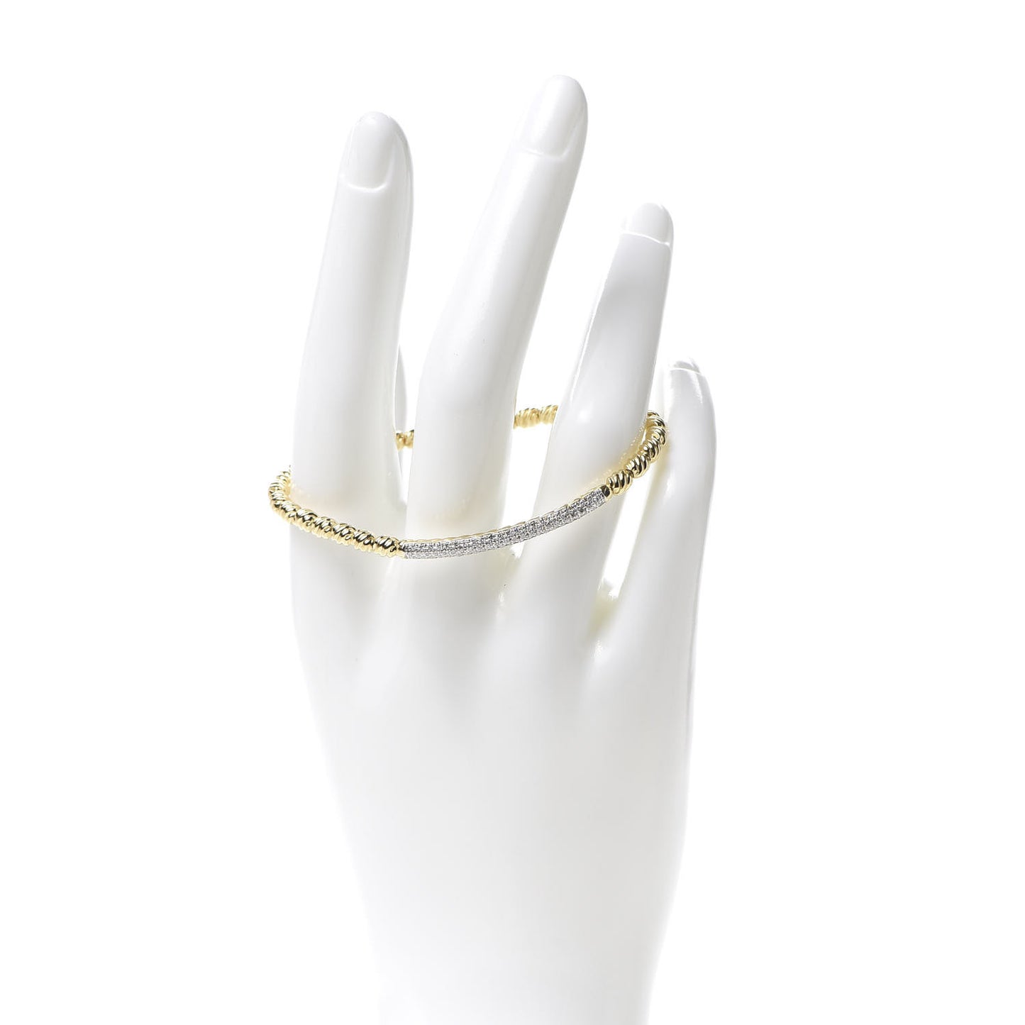 18K Yellow Gold Diamond Petite Pave Flex Bracelet