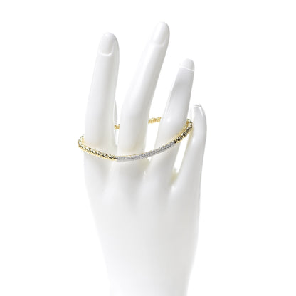 David Yurman 18K Yellow Gold Diamond Petite Pave Flex Bracelet 2 of 4