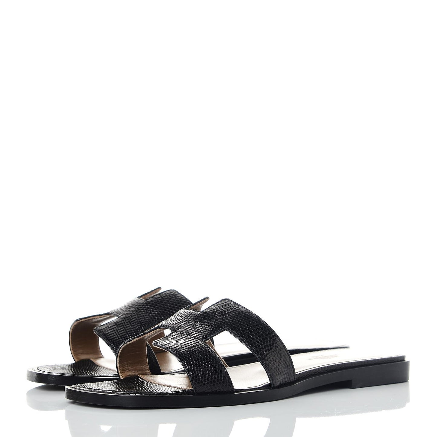Lizard Oran Sandals 37 Black
