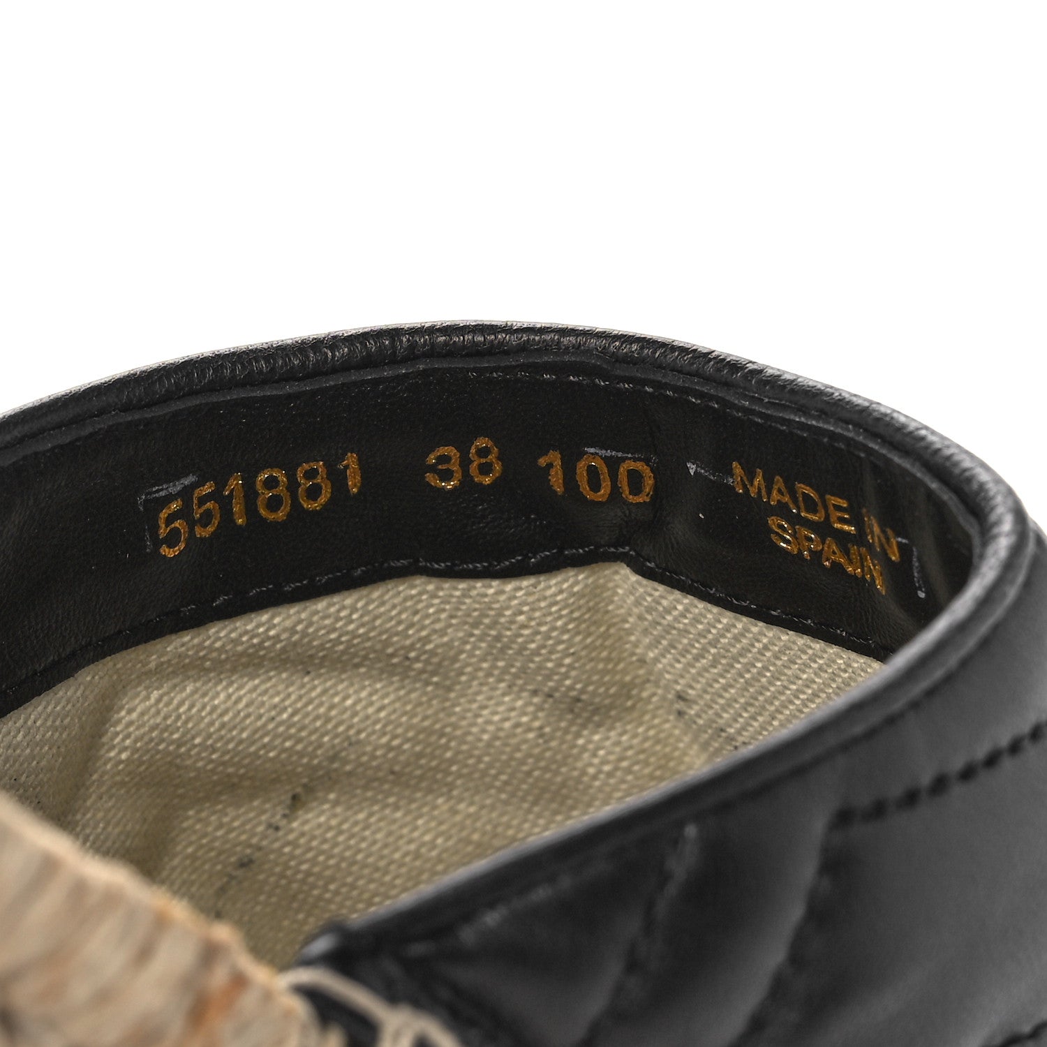 Gucci Nappa Matelasse GG Marmont Espadrille Slippers 38 Black 8 of 9