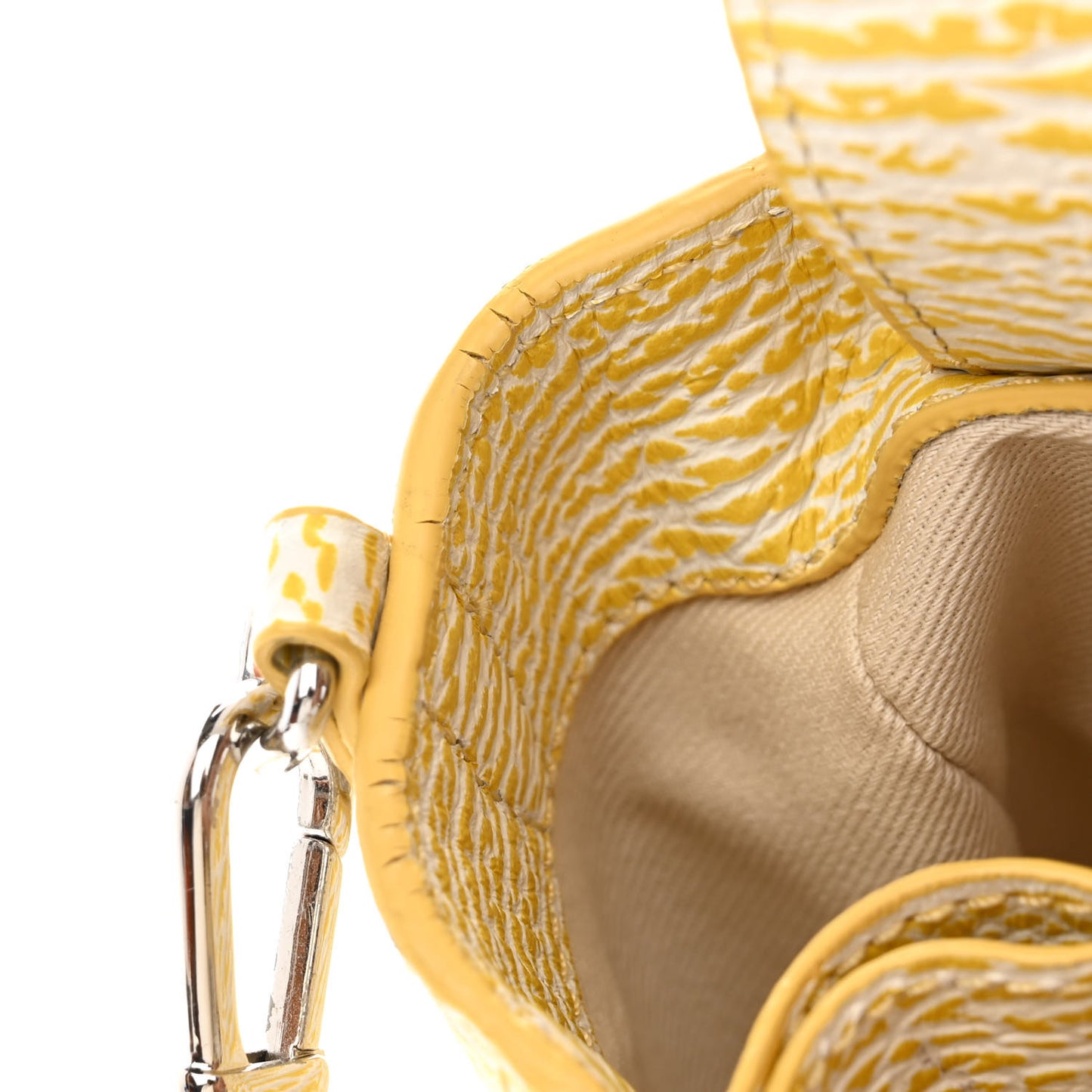 Textured Calfskin Mini Pashli Satchel Ivory Mimosa