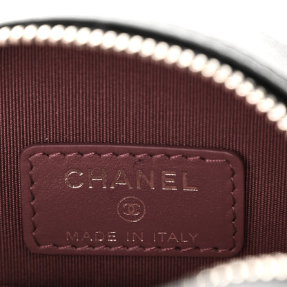 Chanel Shiny Goatskin Quilted Chanel 19 Round Clutch With Chain Black 6 of 11