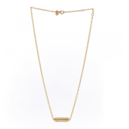 David Yurman 18K Yellow Gold Diamond Lexington Single Station Pendant Necklace 3 of 4