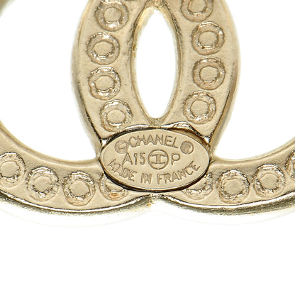 Chanel Crystal CC Earrings Gold 4 of 4