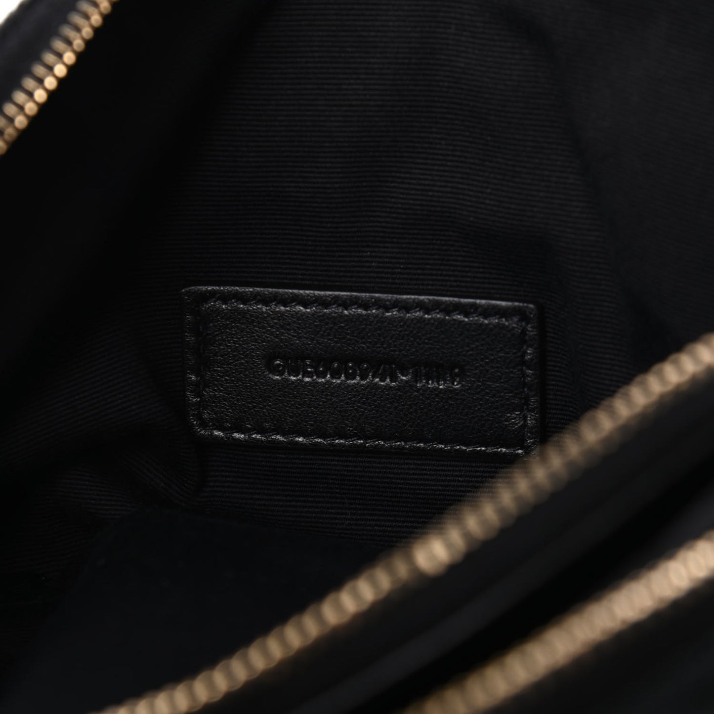 Grained Lambskin Quilted Mini Becky Double Zip Bag Black