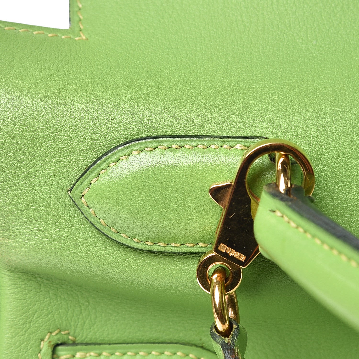 Hermes Veau Gulliver Kelly Retourne 32 Vert Cru 28 of 46