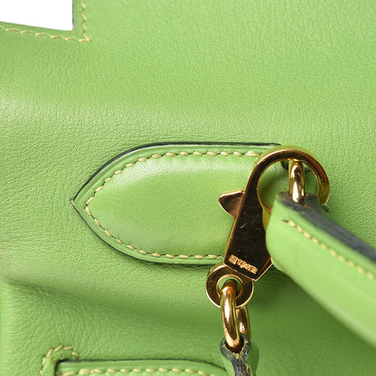Hermes Veau Gulliver Kelly Retourne 32 Vert Cru 28 of 46