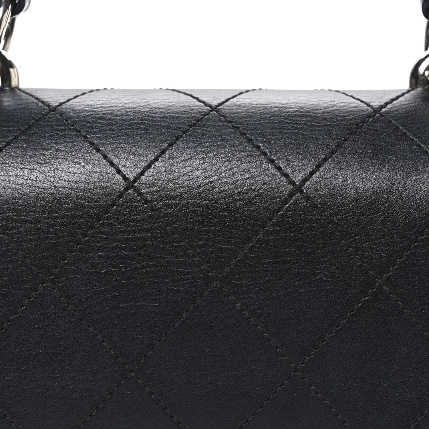 Chanel Calfskin Stitched Small Ring My Bag Flap Crossbody Bag Black 8 of 10