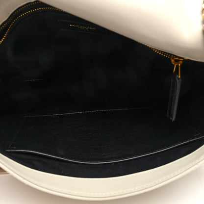 Saint Laurent Lambskin Matelasse Monogram Medium Niki Chain Satchel Blanc Vintage 5 of 8