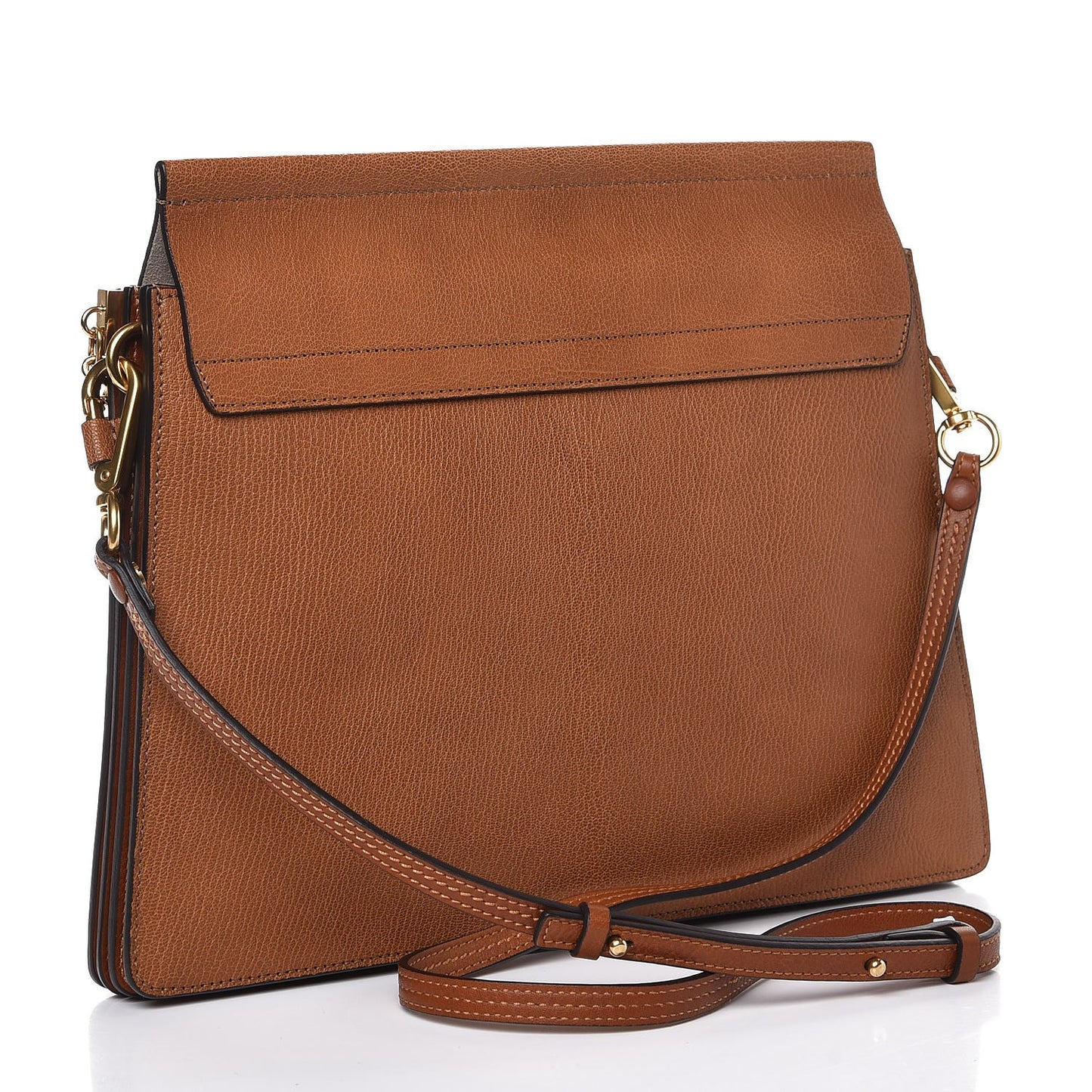 Goatskin Medium Faye Shoulder Bag Caramel