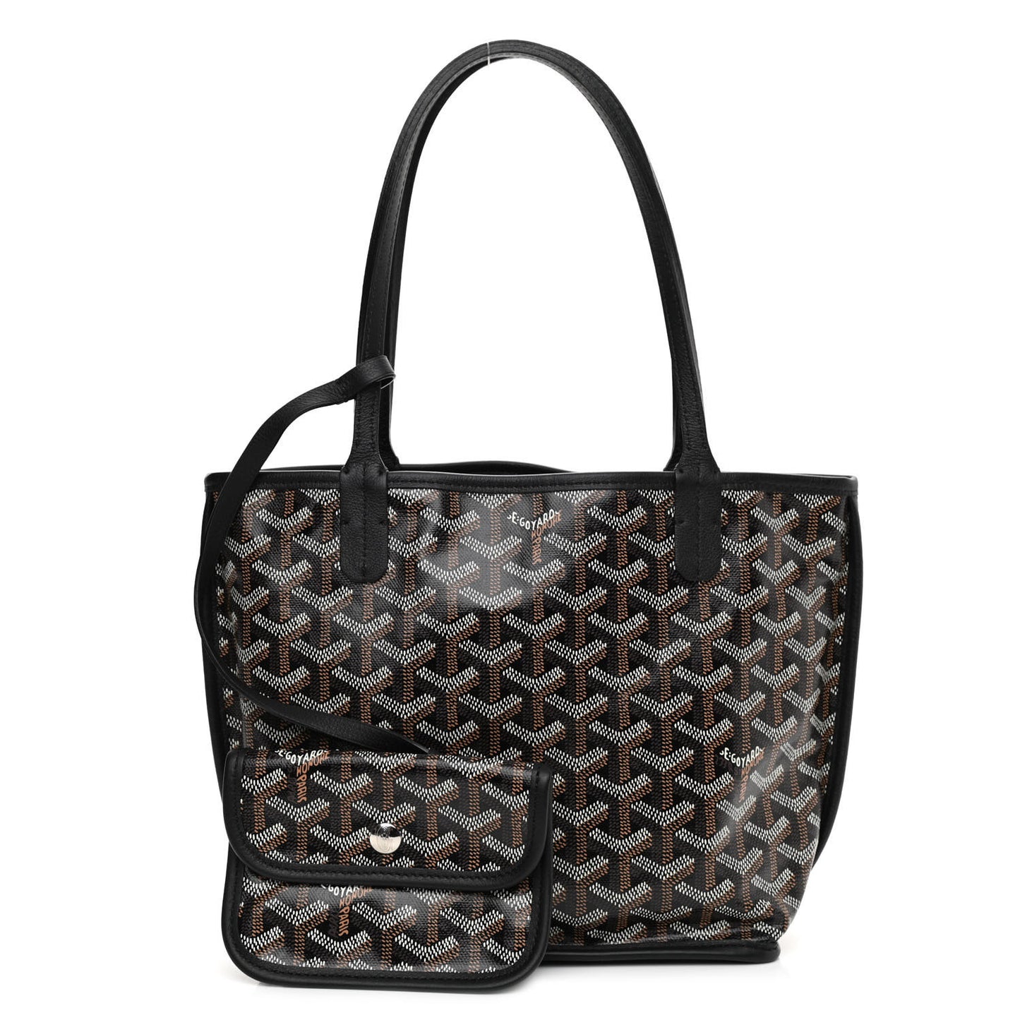 Goyardine Reversible Mini Anjou Black