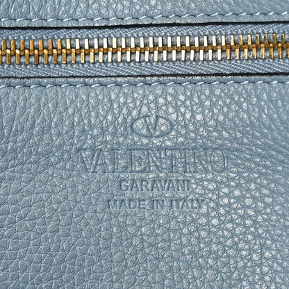 Valentino Garavani Pebbled Calfskin Medium Rockstud Tote Grey 6 of 12