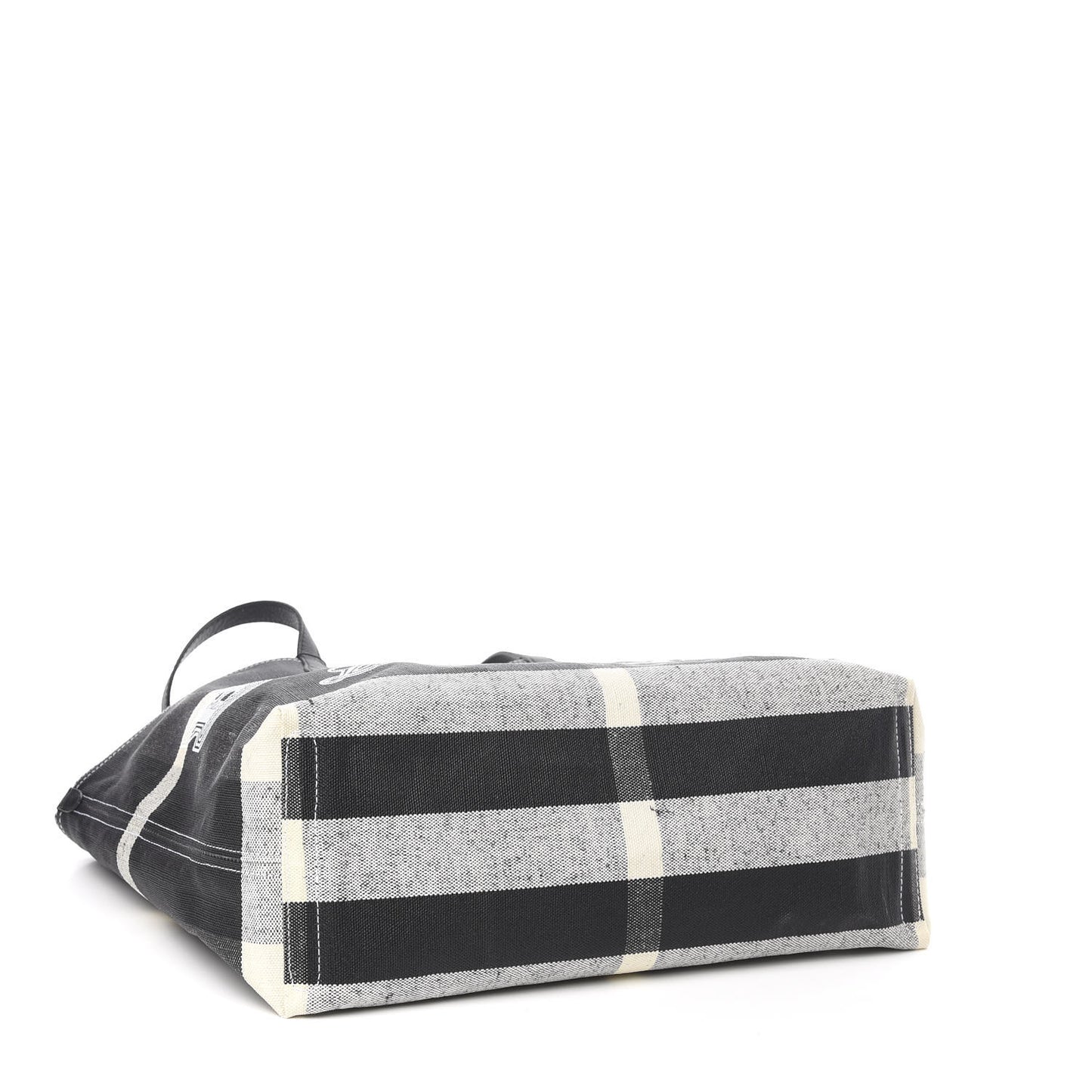 Coated Canvas Mega Check Medium Doodle Tote Black White
