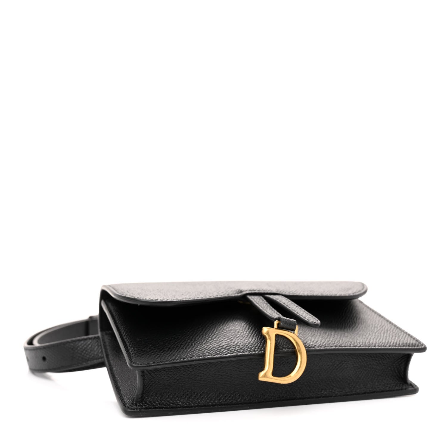 Christian Dior Grained Calfskin Saddle Belt Bag Black 4 of 11