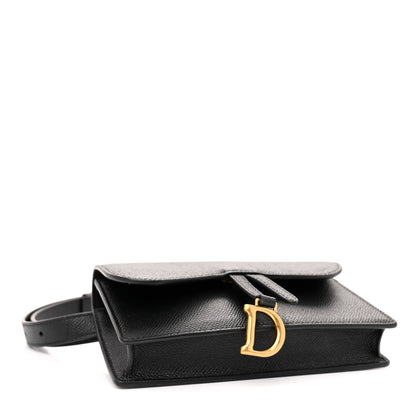 Christian Dior Grained Calfskin Saddle Belt Bag Black 4 of 11