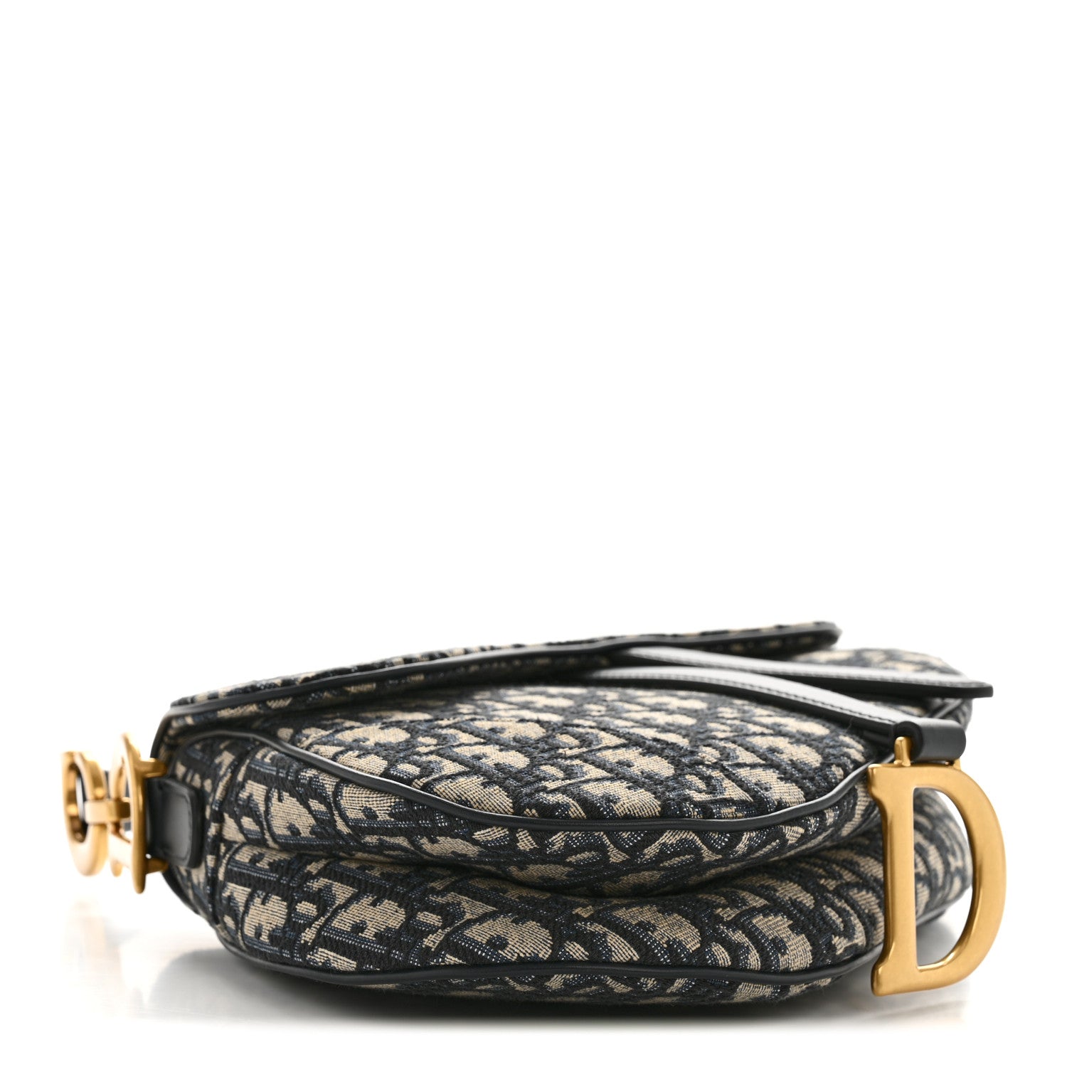 Christian Dior Oblique Saddle Bag With Strap Blue 1876322