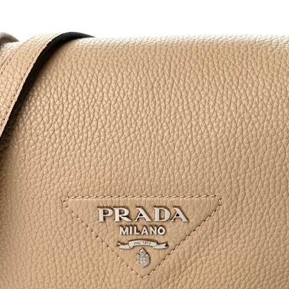 Prada Vitello Daino Soft Flap Crossbody Sabbia 8 of 10