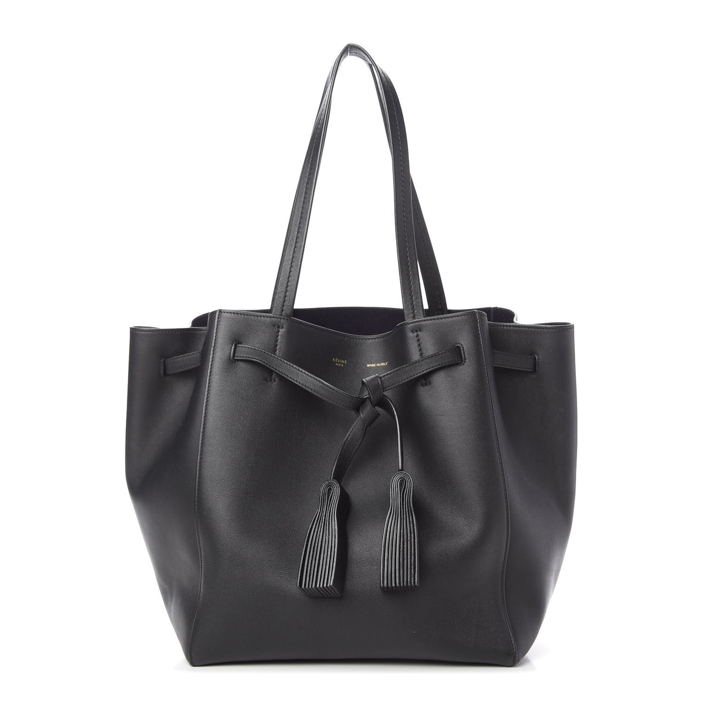 Smooth Calfskin Small Belt Cabas Phantom Black