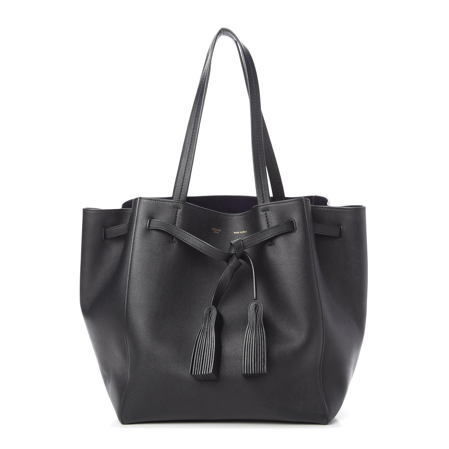 Celine Smooth Calfskin Small Belt Cabas Phantom Black 1 of 9