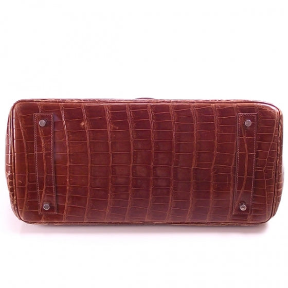 Hermes Shiny Porosus Crocodile JPG Birkin 42 Rouge H 4 of 11