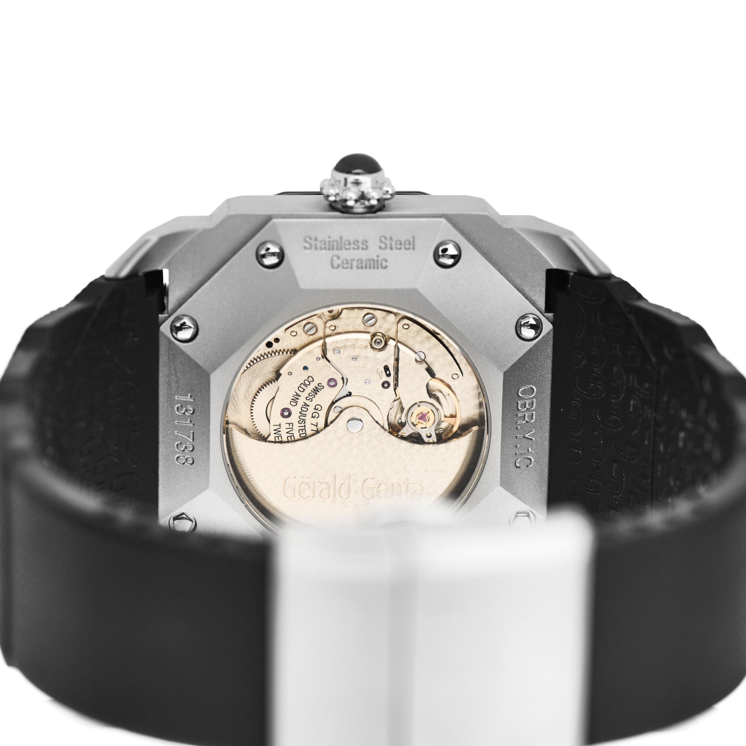 Bulgari Stainless Steel Ceramic Rubber 43mm Octo Bi-Retro Gerald Genta Automatic Watch Black 4 of 4