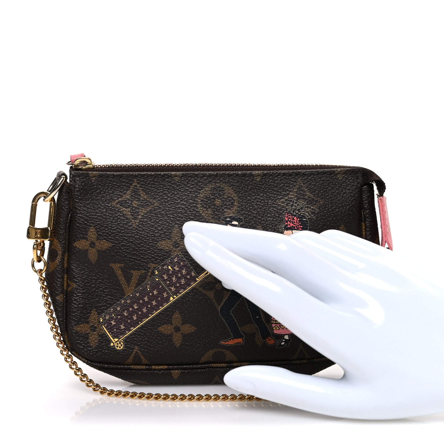 Monogram Illustre Mini Pochette Accessories Rose
