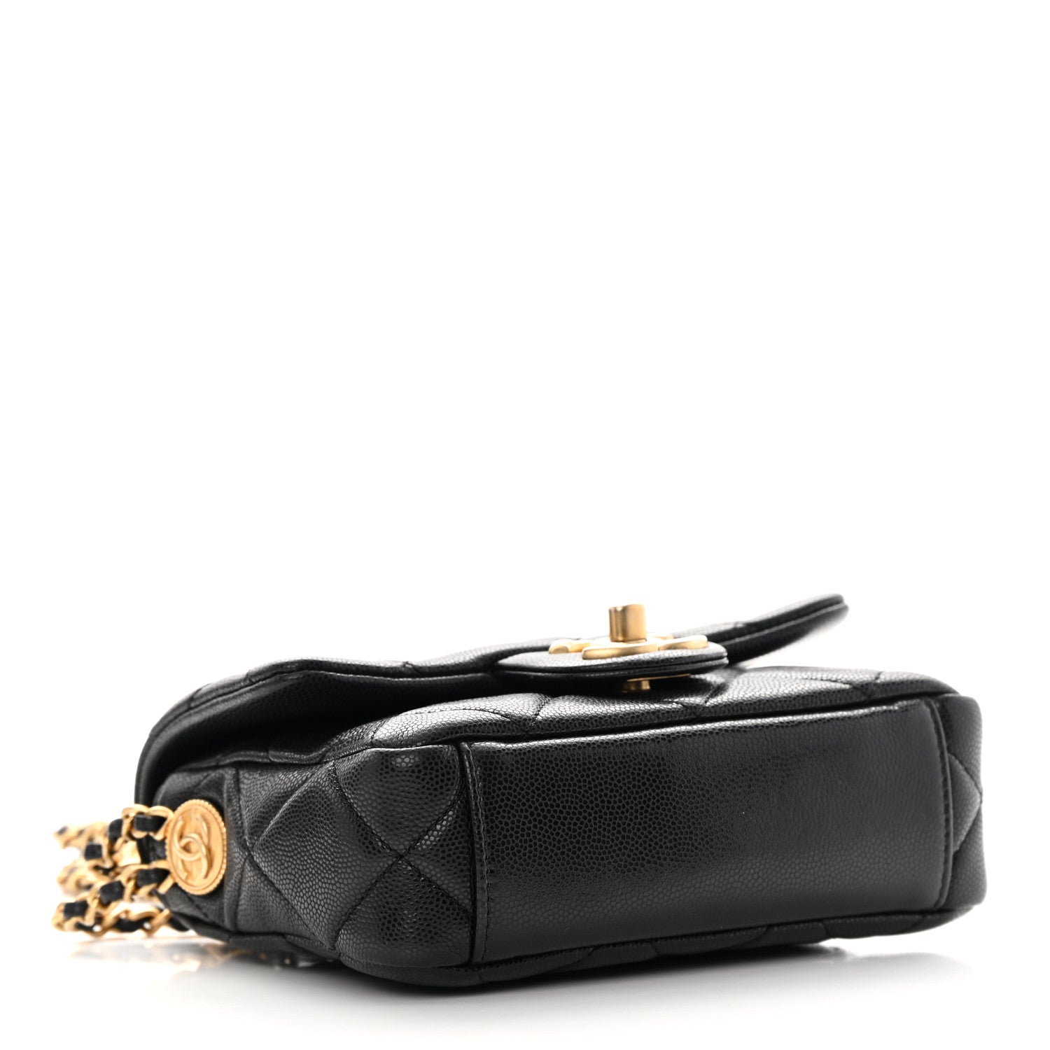 Chanel Caviar Quilted Mini Twist Your Buttons Flap Black 4 of 13