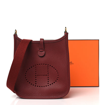 Hermes Taurillon Clemence Evelyne TPM Rouge H 11 of 11