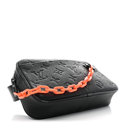 Louis Vuitton Taurillon Monogram Uniformes Solar Ray Soft Pochette Volga Belt Bag Black 4 of 9