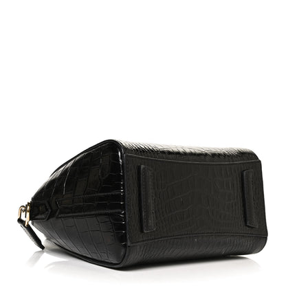 Givenchy Calfskin Crocodile Embossed Mini Antigona Black 4 of 11