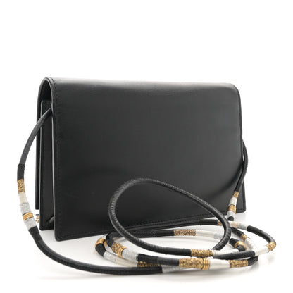 Saint Laurent Smooth Calfskin Small Classic Monogram Portefeuille On Chain Black 3 of 13