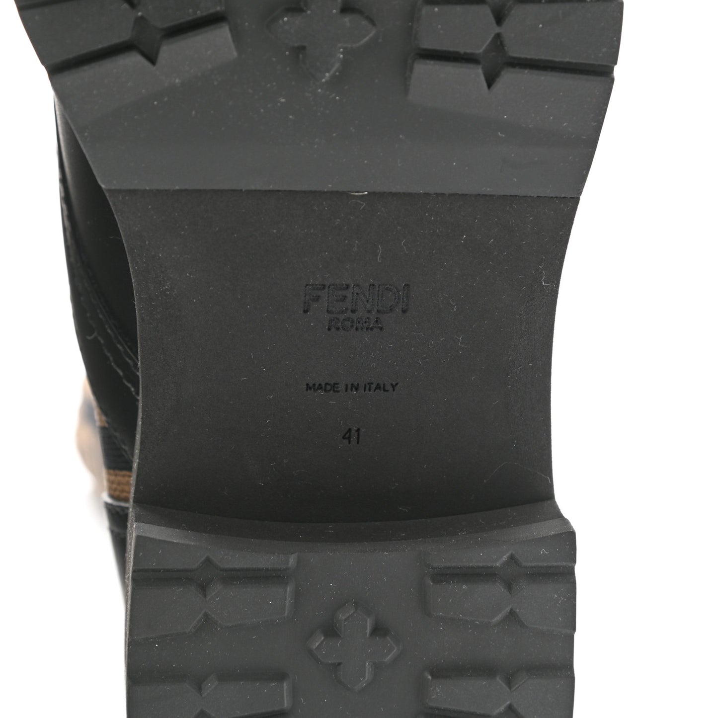 Calfskin Stretch Fabric FF Rockoko Biker Boots 41 Black Tobacco