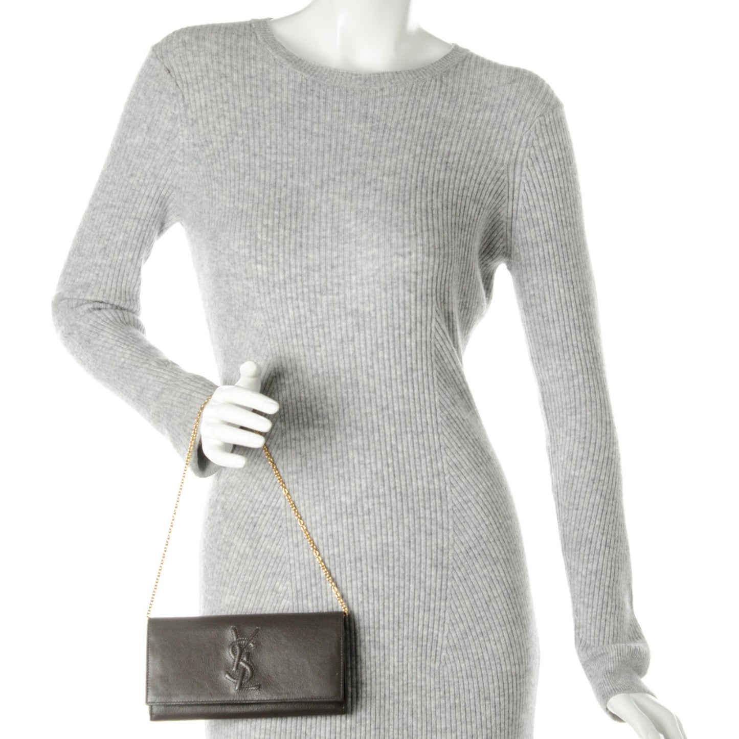Chevre Belle de Jour Chain Wallet Grey