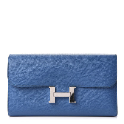 Hermes Epsom Constance Long Wallet Bleu Izmir 1 of 10