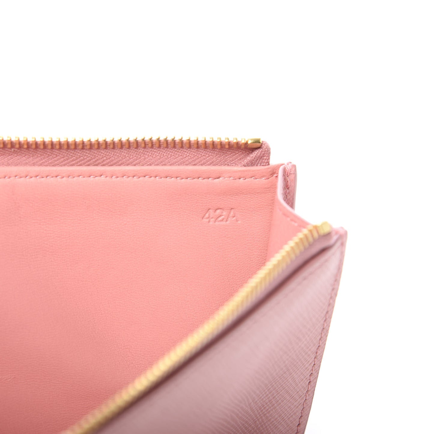 Saffiano Charm Zip Pouch Petalo