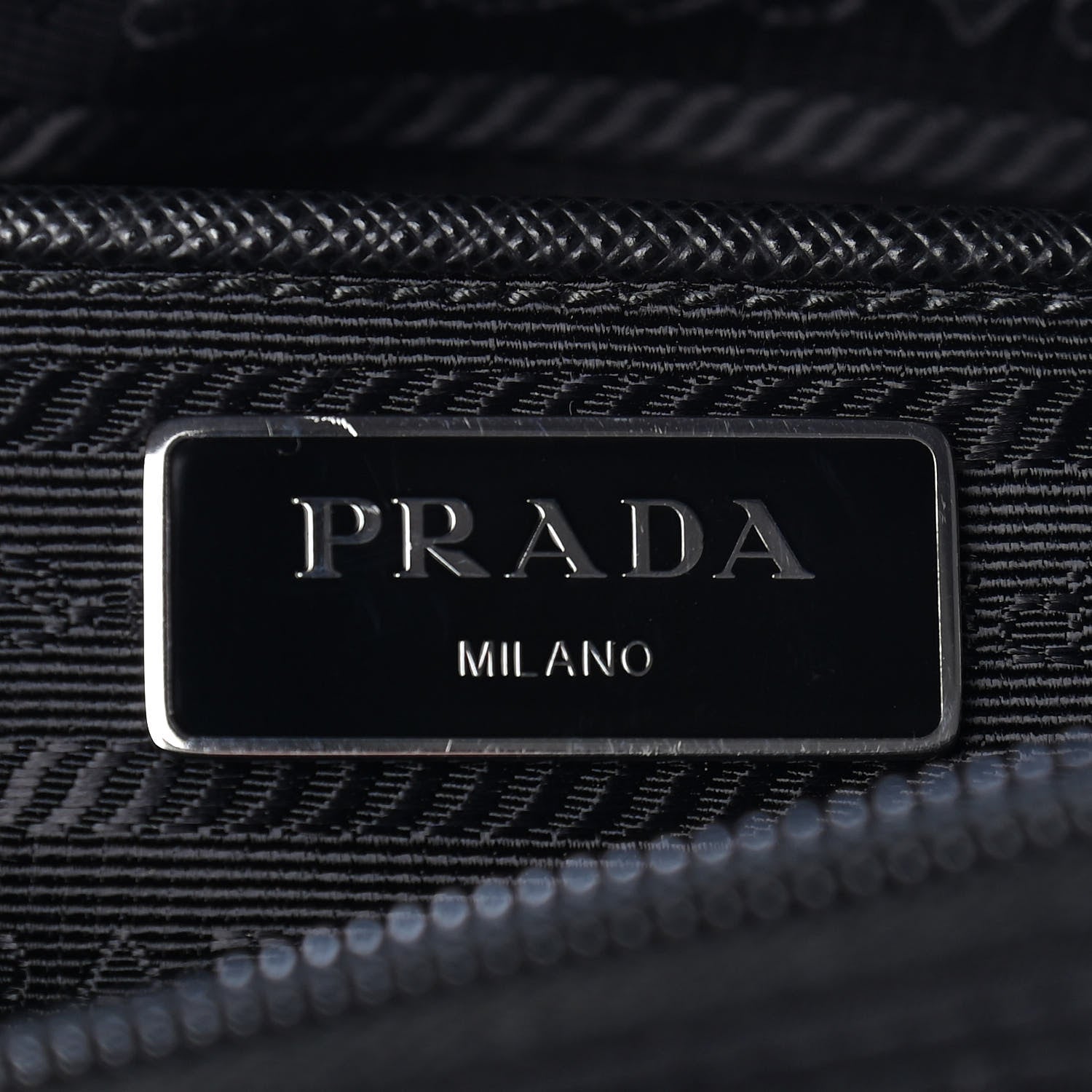 Prada Nylon Vela Saffiano Single Buckle Messenger Shoulder Bag Black 6 of 8