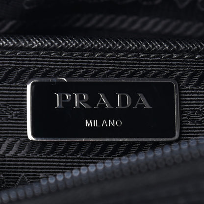 Prada Nylon Vela Saffiano Single Buckle Messenger Shoulder Bag Black 6 of 8