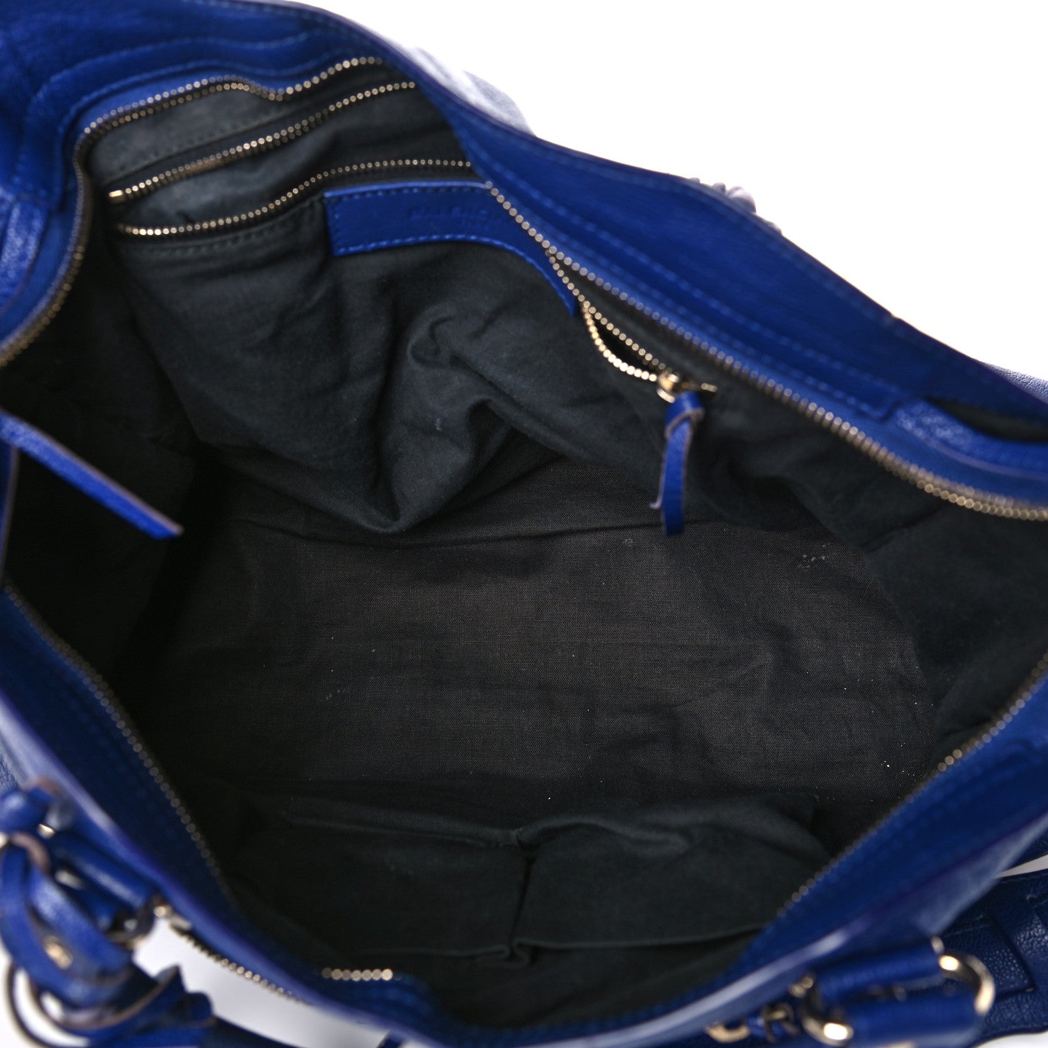 Balenciaga Chevre Gold Metallic Edge Hardware City Bleu Roi 5 of 13