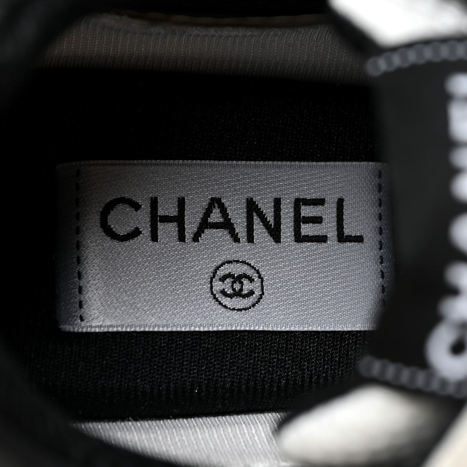 Chanel Mesh Suede Calfskin Grained Calfskin Womens CC Sneakers 41 White Black 8 of 9