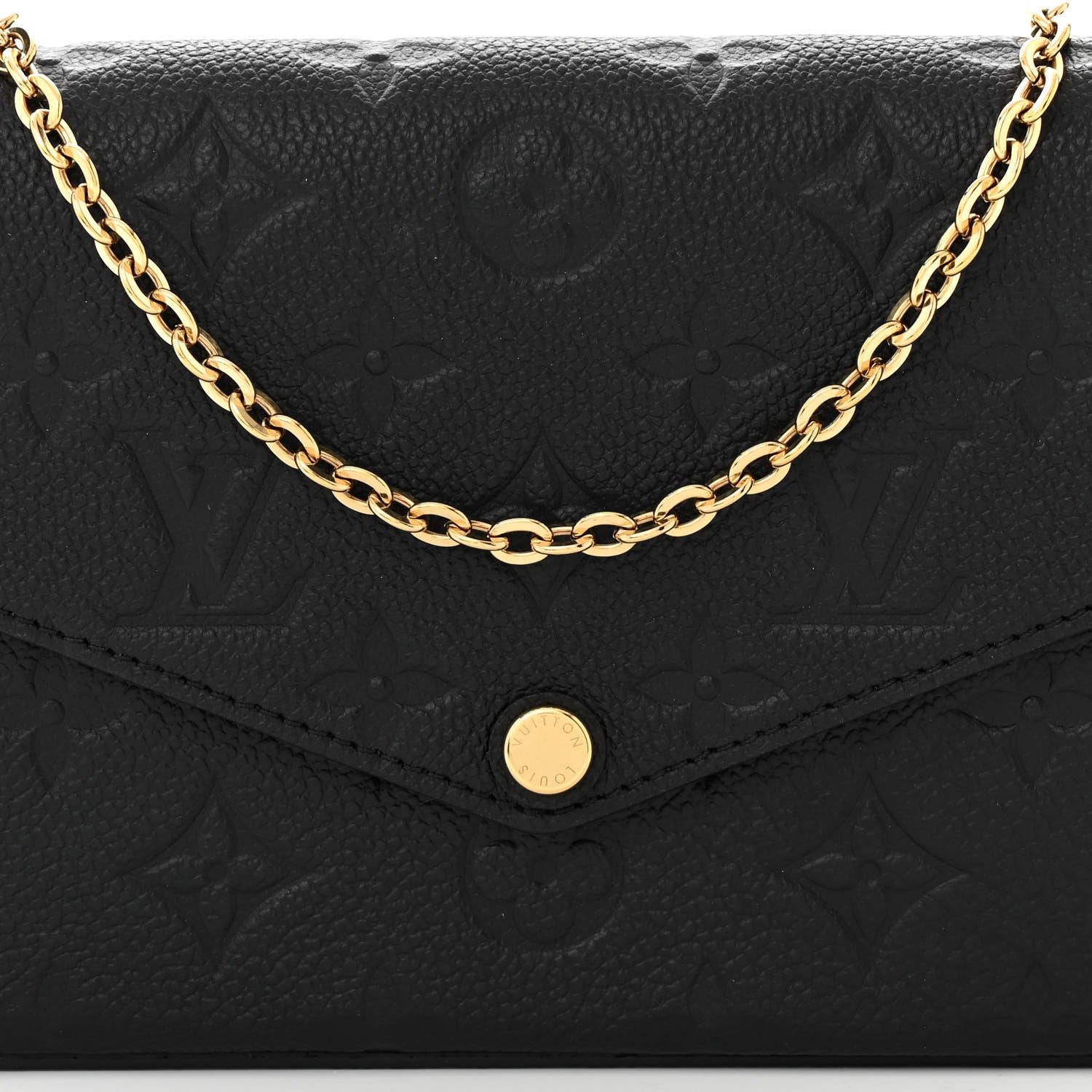 Louis Vuitton Empreinte Pochette Felicie Chain Wallet Black 8 of 11