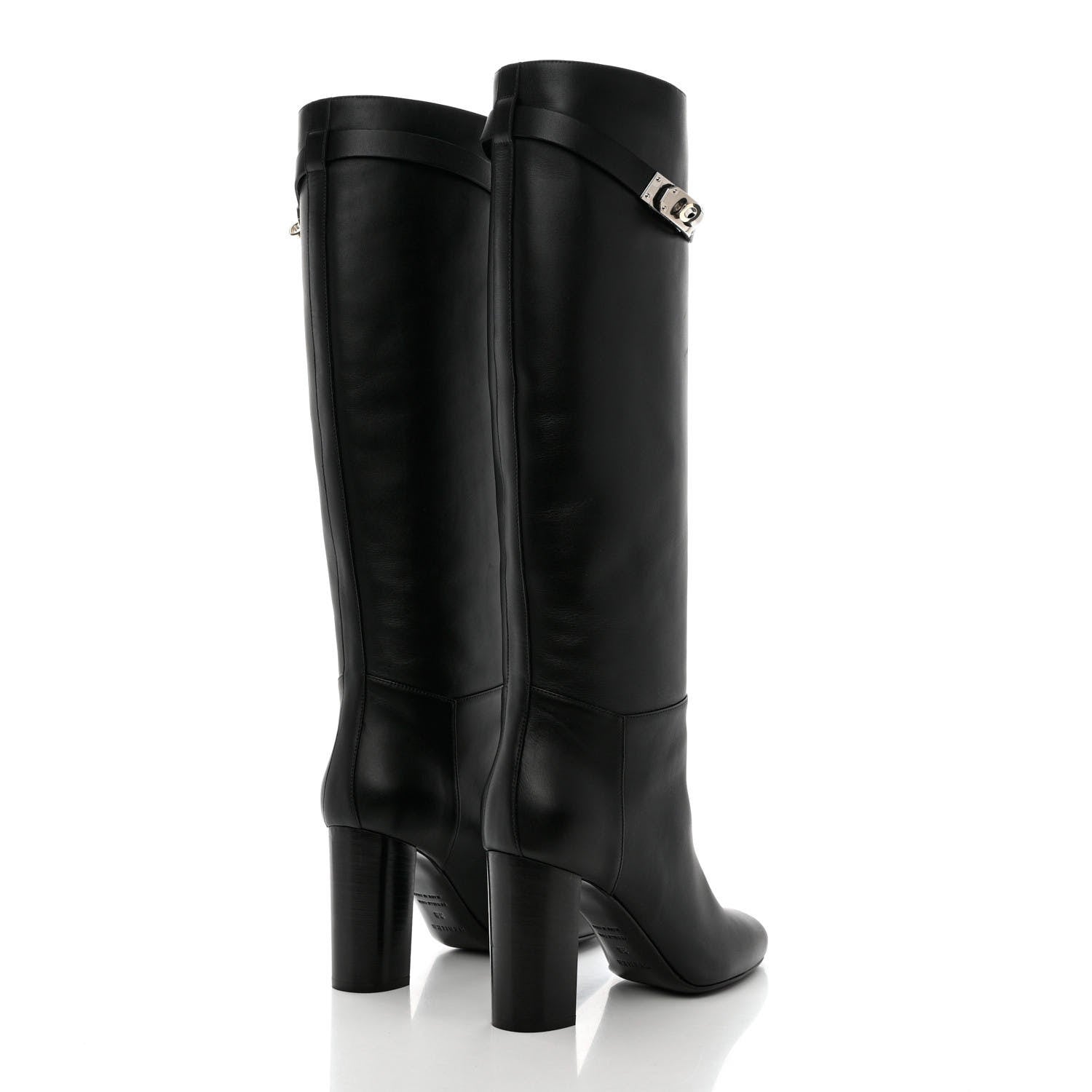 Hermes Heritage Calfskin Story Boots 38 Black 4 of 8