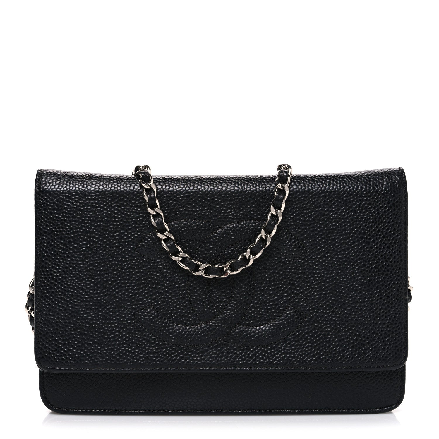 Chanel Caviar Timeless CC Wallet On Chain WOC Black 1 of 11