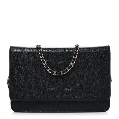 Chanel Caviar Timeless CC Wallet On Chain WOC Black 1 of 11