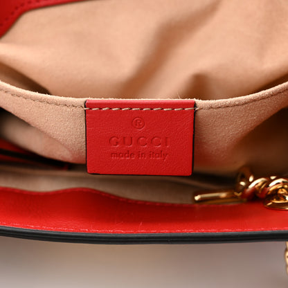Gucci GG Supreme Monogram Apple Small Padlock Tote Beige Multicolor Lobster Red 6 of 10